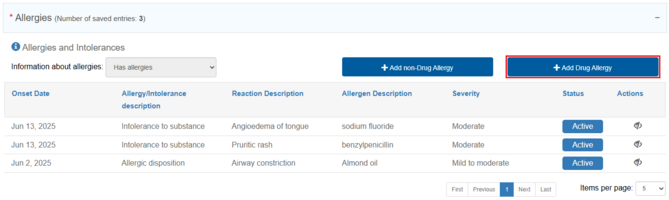 Figure 6.10.2: Allergic Reaction to Medication.