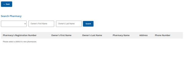 Figure 8.2.1.2: User Registration in the Selected Pharmacy.