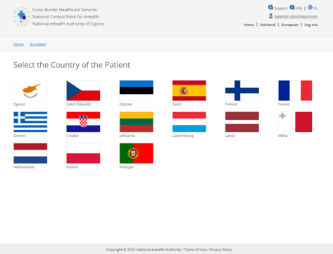 Figure 7.1: Selection of the European Citizen’s Country Eligible for Cross-Border Services.