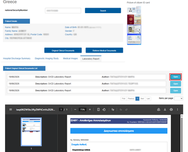 Figure 7.15: Open an entry of the "Patient OrCD List" table.