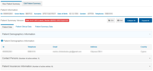 Figure 6.3.1: Patient Demographic Information Overview.
