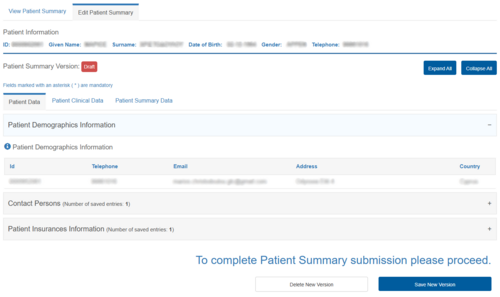 Figure 6.9.1: Entering Patient Demographic Information.