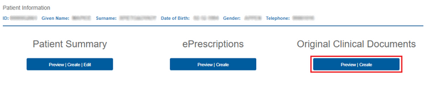 Figure 6.8.10: Selecting the Original Clinical Document.