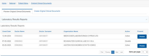 Figure 6.8.3: Laboratory Results Reports Overview.